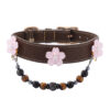 Pink flower pet collar