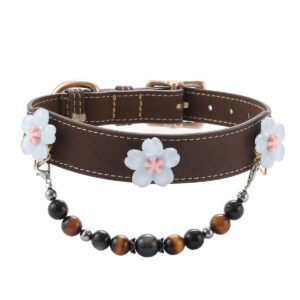 GZ5A8465 Blue Floral Pet Collar