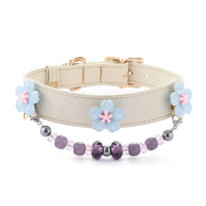 Blue Floral Pet Collar Blue Floral Pet Collar