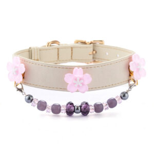 Pink flower pet collar Pink flower pet collar